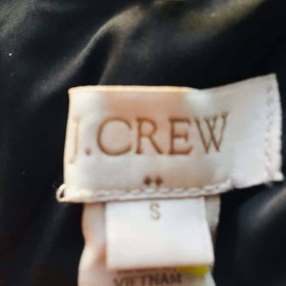 J. Crew Black White Herringbone Quilted Puffer Vest Small NEW - Picture 9 of 11